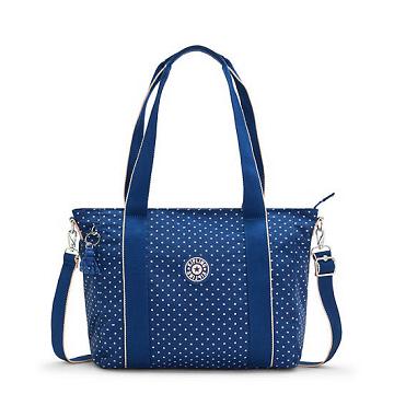 Kipling Asseni Small Printed Tote Tassen Blauw | België 1748KO